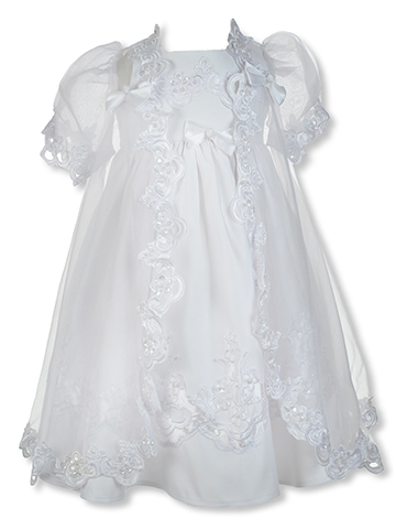 The Christening Collection Floral Lace Dress - CookiesKids.com