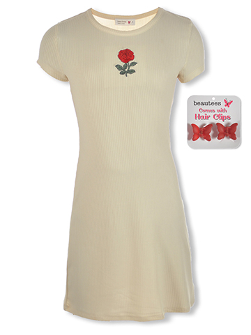 Beautees Girls' 2-Piece Dress With Hairclips Set - CookiesKids.com