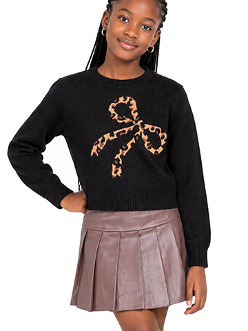 Amy Byer Girls' Bow Sweater and Pleated Skirt Set - CookiesKids.com