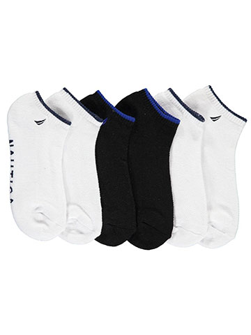 Nautica Boys' “Color Logo” 3-Pack Ankle Socks (Sizes 3 – 11) - CookiesKids.com