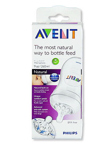Avent Natural Slow Flow Bottle (9 oz.) - CookiesKids.com
