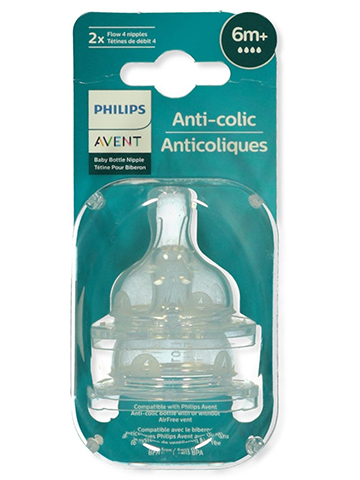 Avent 2-Pack Fast Flow Anti-Colic Bottle Nipples - CookiesKids.com