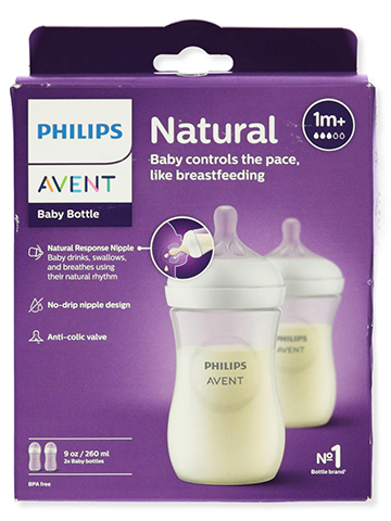 Avent 2-Pack Natural Bottles (9 oz.) - CookiesKids.com