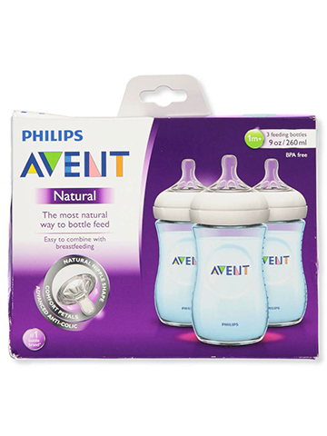 Avent 3-Pack Natural Bottles (9 oz.) - CookiesKids.com