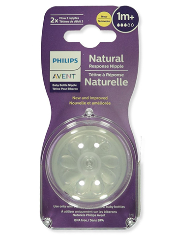 Avent 2-Pack Natural Response Nipples - CookiesKids.com