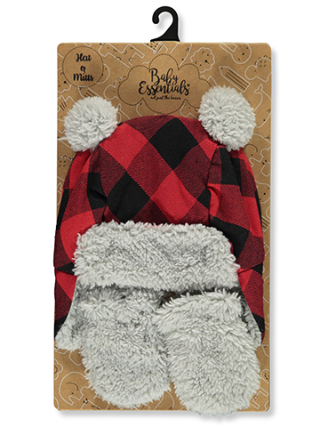 Baby Essentials Baby Boys' 2-Piece Trapper Hat Mittens Set - CookiesKids.com