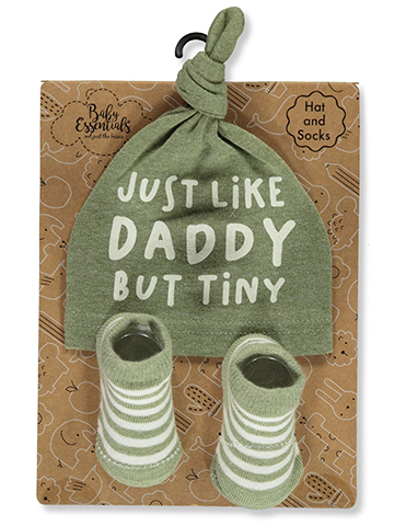 Baby Essentials Baby Boys' 2-Piece Booties Hat Set - CookiesKids.com