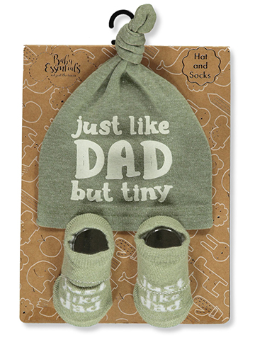 Baby Essentials Baby Boys' 2-Piece Booties Hat Set - CookiesKids.com