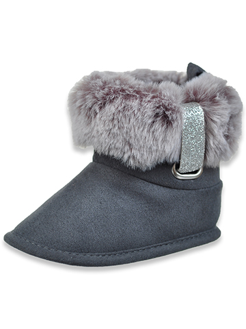 Stepping Stones Baby Girls' Glitter Fur Boots - CookiesKids.com