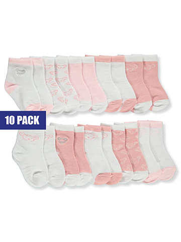 Koala Baby Baby Girls' 10-Pack Crew Socks - CookiesKids.com