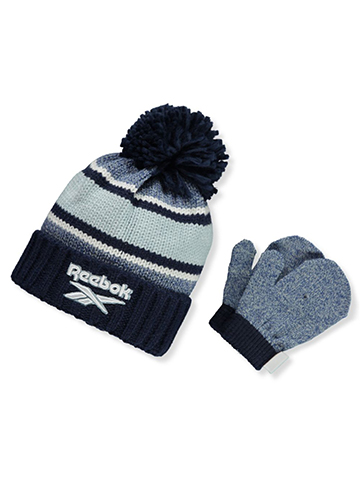 Reebok Baby Boys' 2-Piece Hat & Mittens Set - CookiesKids.com