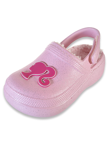 Barbie Girls' Faux-Fur Lined Sparkle Clogs - CookiesKids.com