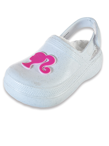 Barbie Girls' Faux-Fur Lined Sparkle Clogs - CookiesKids.com