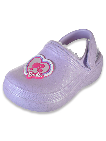 Barbie Girls' Faux-Fur Lined Sparkle Clogs - CookiesKids.com