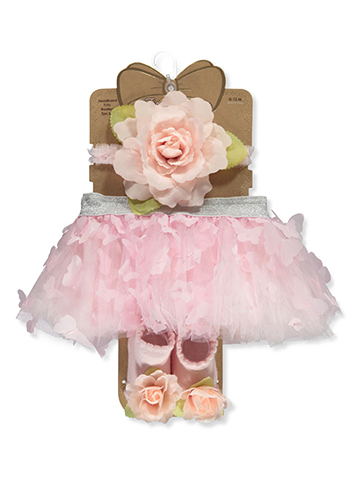 First Steps Baby Girls' 3-Piece Tutu Headband Set - CookiesKids.com