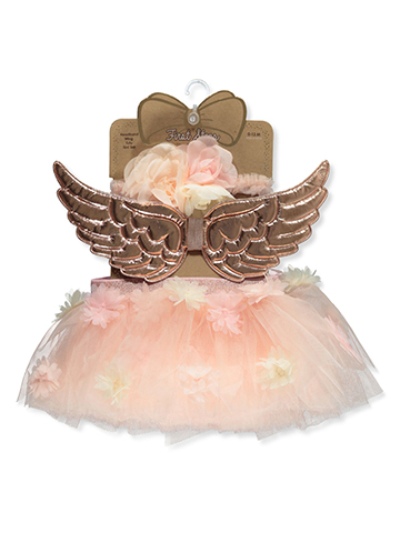 First Steps Baby Girls' 3-Piece Angel Tutu Wings Set - CookiesKids.com