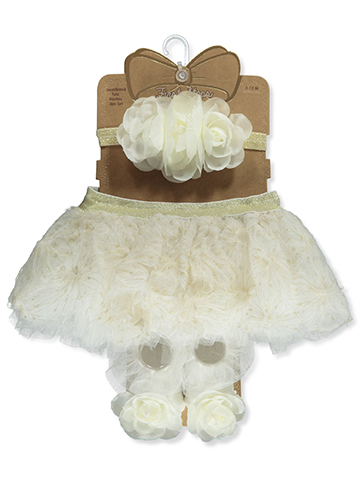 First Steps Baby Girls' 3-Piece Tutu Headband Set - CookiesKids.com