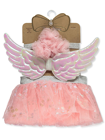First Steps Baby Girls' 3-Piece Angel Tutu Wings Set - CookiesKids.com