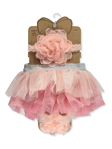 First Steps Baby Girls' 3-Piece Tutu Headband Set - CookiesKids.com
