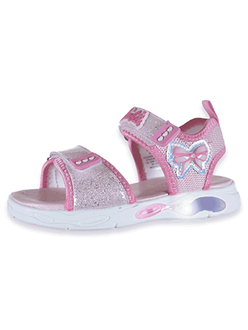 Barbie Girls' Light-Up Glitter Sandals - CookiesKids.com