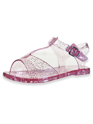 First Steps Baby Girls' Glitter Hearts Jelly Sandals - CookiesKids.com