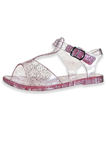 First Steps Baby Girls' Glitter Hearts Jelly Sandals - CookiesKids.com