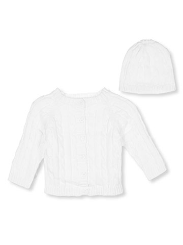 Baby Dove Cable Knit Cardigan & Beanie Set (Sizes 0M – 9M) - CookiesKids.com