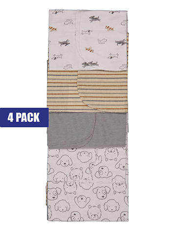 Rene Rofe Unisex 4-Pack Baby Animal Print Blankets Set - CookiesKids.com