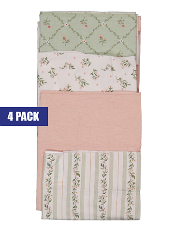 Rene Rofe Unisex 4-Pack Floral Baby Blankets Set - CookiesKids.com