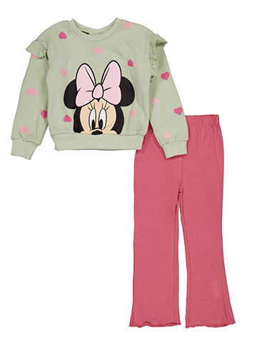Girls' Minnie Mouse Sweatshirt and Flared Pants Set - CookiesKids.com