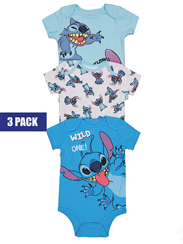 Disney Stitch Baby Boys' Stitch Short Sleeve Bodysuit Set - CookiesKids.com