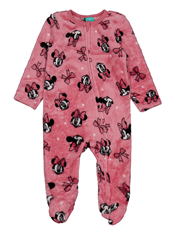 Disney Minnie Mouse Girls' Fleece Footed Pram - CookiesKids.com