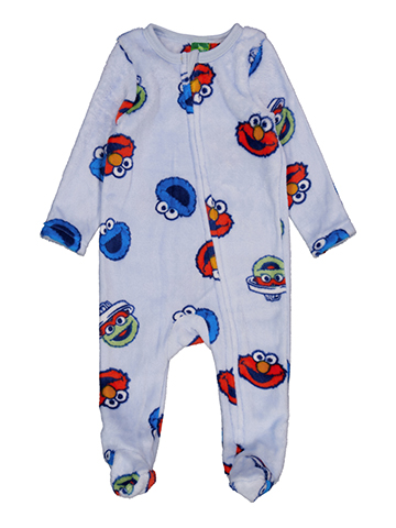 Sesame Street Baby Boys' Zip-Up Plush Elmo, Cookie Monster, and Oscar Footed Pram - CookiesKids.com