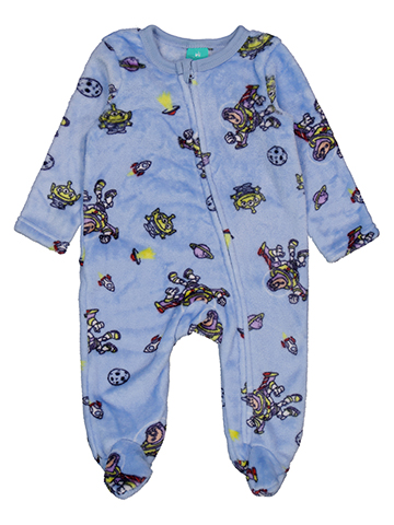 Disney Toy Story Baby Boys' Zip-Up Plush Buzz Lightyear Themed Footie Pram - CookiesKids.com