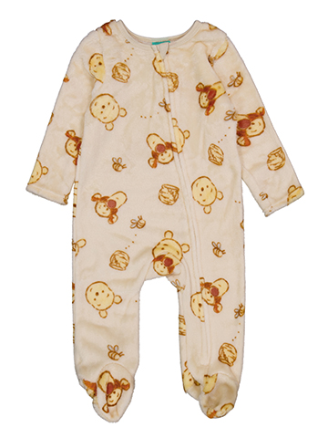 Disney Winnie The Pooh Baby Boys' Zip-Up Plush Footed Pram - CookiesKids.com