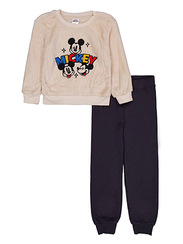 Disney Mickey Mouse Boys' Fuzzy Sweatshirt and Joggers Set - CookiesKids.com