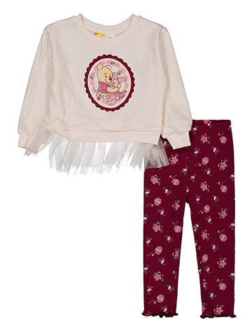Girls' Winnie the Pooh Tulle Trim Sweatshirt Set - CookiesKids.com