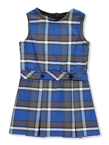 Cookie's Little Girls’ Bib Front Jumper with Kick Pleats (Sizes 2 - 6X) - CookiesKids.com