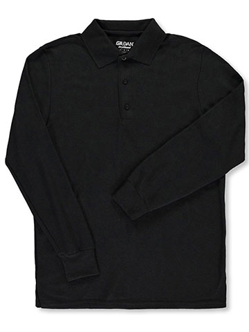 Gildan Men's L/S Cotton Pique Polo (Adult Sizes S – 3XL) - CookiesKids.com