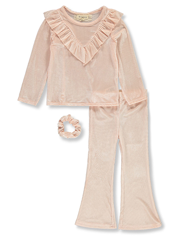 Btween Girls' 3-Piece Velour Pants Set Outfit - CookiesKids.com