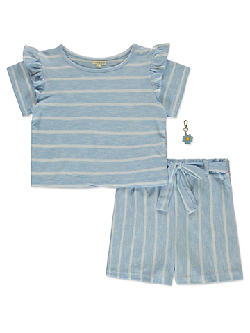 Btween Girls' 3-Piece Cherry Shorts Set Outfit - CookiesKids.com