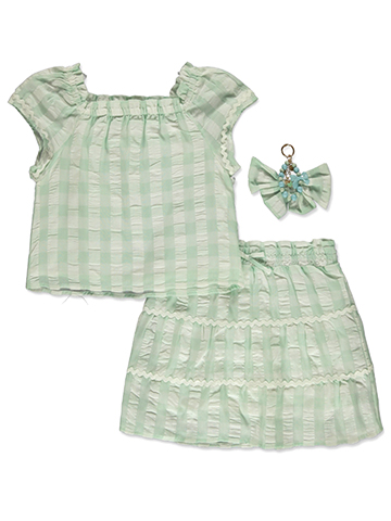 Btween Girls' 3-Piece Ric Rac Skirt Set Outfit - CookiesKids.com