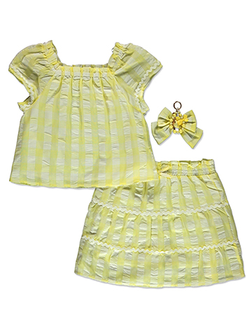 Btween Girls' 3-Piece Ric Rac Skirt Set Outfit - CookiesKids.com