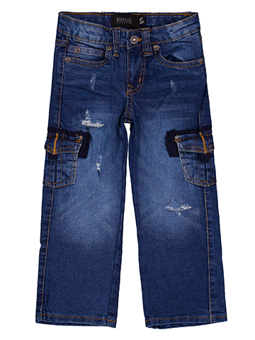 Buffalo Boys' David Bitton Relaxed Straight Leg Distressed Cargo Jeans - CookiesKids.com