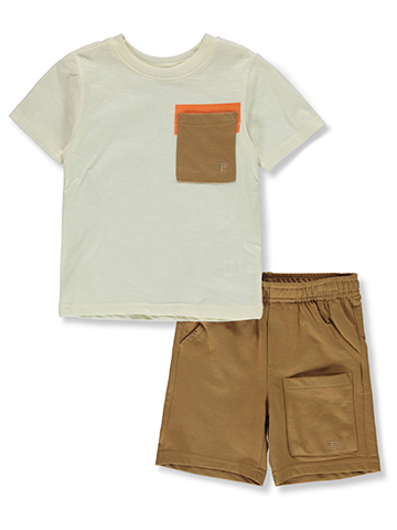 Tahari Boys' 2-Piece French Terry Shorts Set Outfit - CookiesKids.com