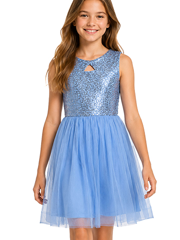 Tahari Girls' Sequin Mesh Dress - CookiesKids.com