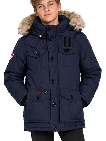 Canada Boys' Heavy Parka Jacket with Faux Fur Hood - CookiesKids.com