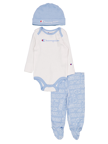 Boys' Champion Three-Piece Footie Pajama Set - CookiesKids.com