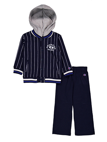 Boys' Pinstripe Hoodie Jacket and Pants Set - CookiesKids.com