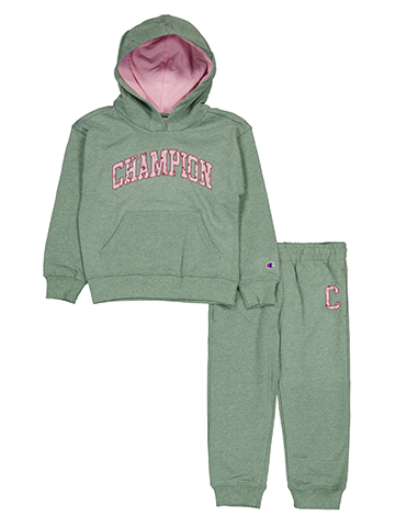 Champion Girls' Pullover Hoodie and Jogger Set - CookiesKids.com